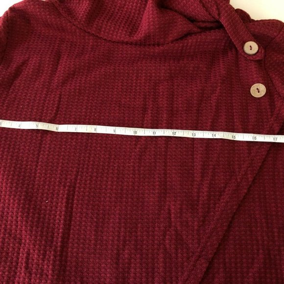 Long Sleeve Asymmetrical Turtleneck Sweater - Picture 4 of 5